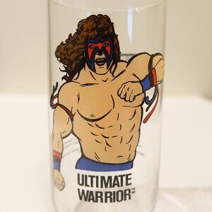 1990 Ultimate Warrior 💪🏻 WWF Wrestling Titan Sports Vintage Drinking Glass WWE